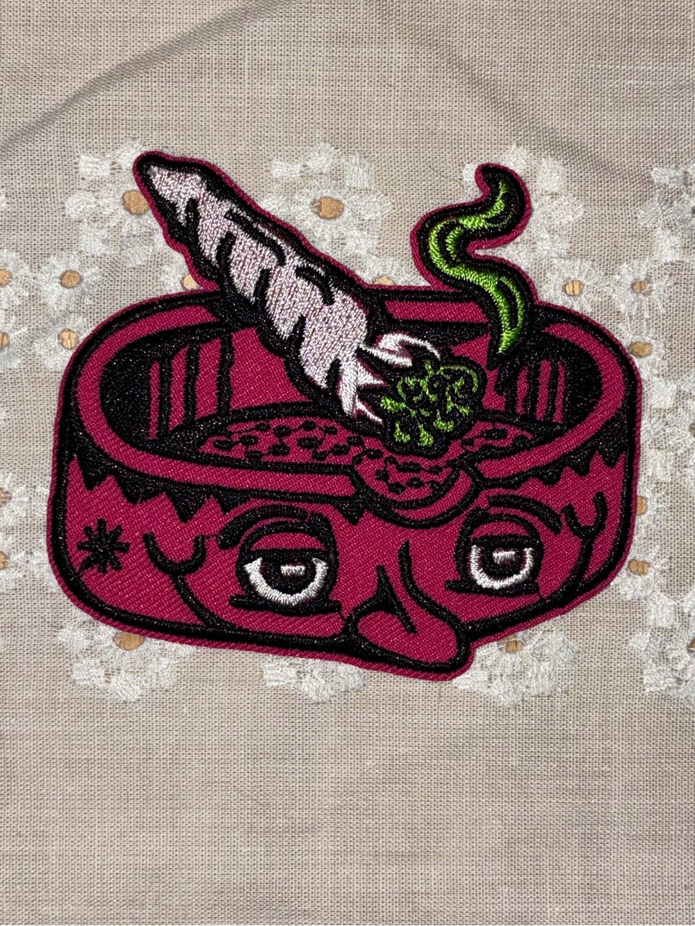 Killer Acid "Ashtray Guy" Embroidered Patch — Brand New / Unused (Single Patch)
